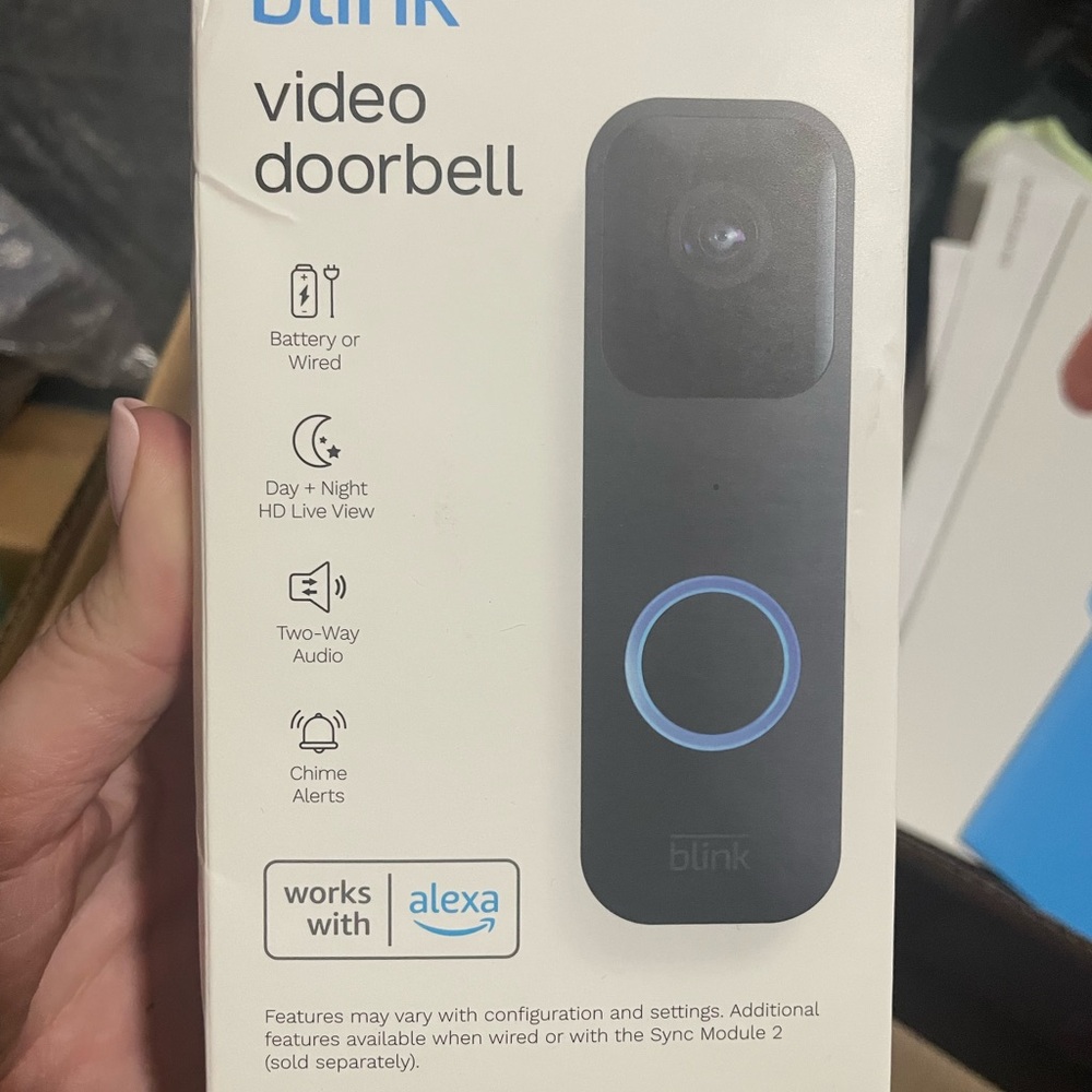 Blink Video Doorbell - Black—new in box